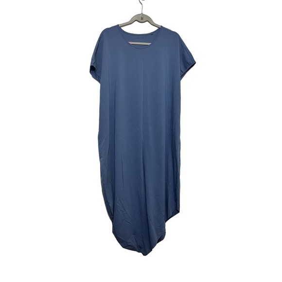 Universal Standard Geneva Dress Blue Asymmetric Large - Picture 1 of 5